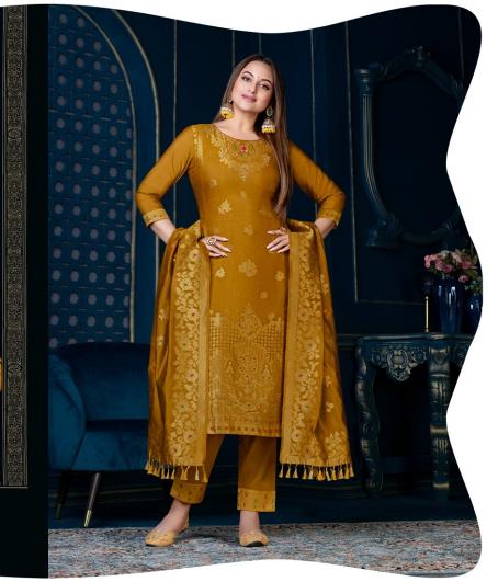 Lily & lali silk kari 3 organza jacquard 3 pcs women factory direct wholesale clothing india online