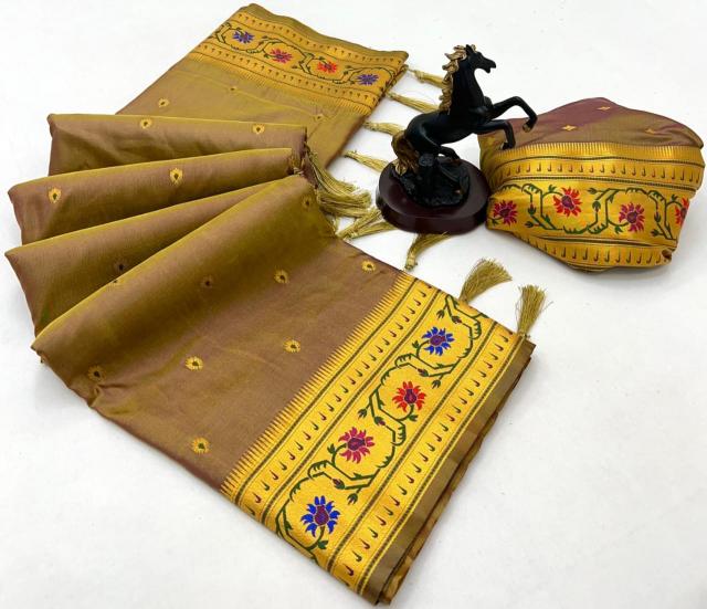 Maharashtrian paithani pure soft silk saree for womens online india