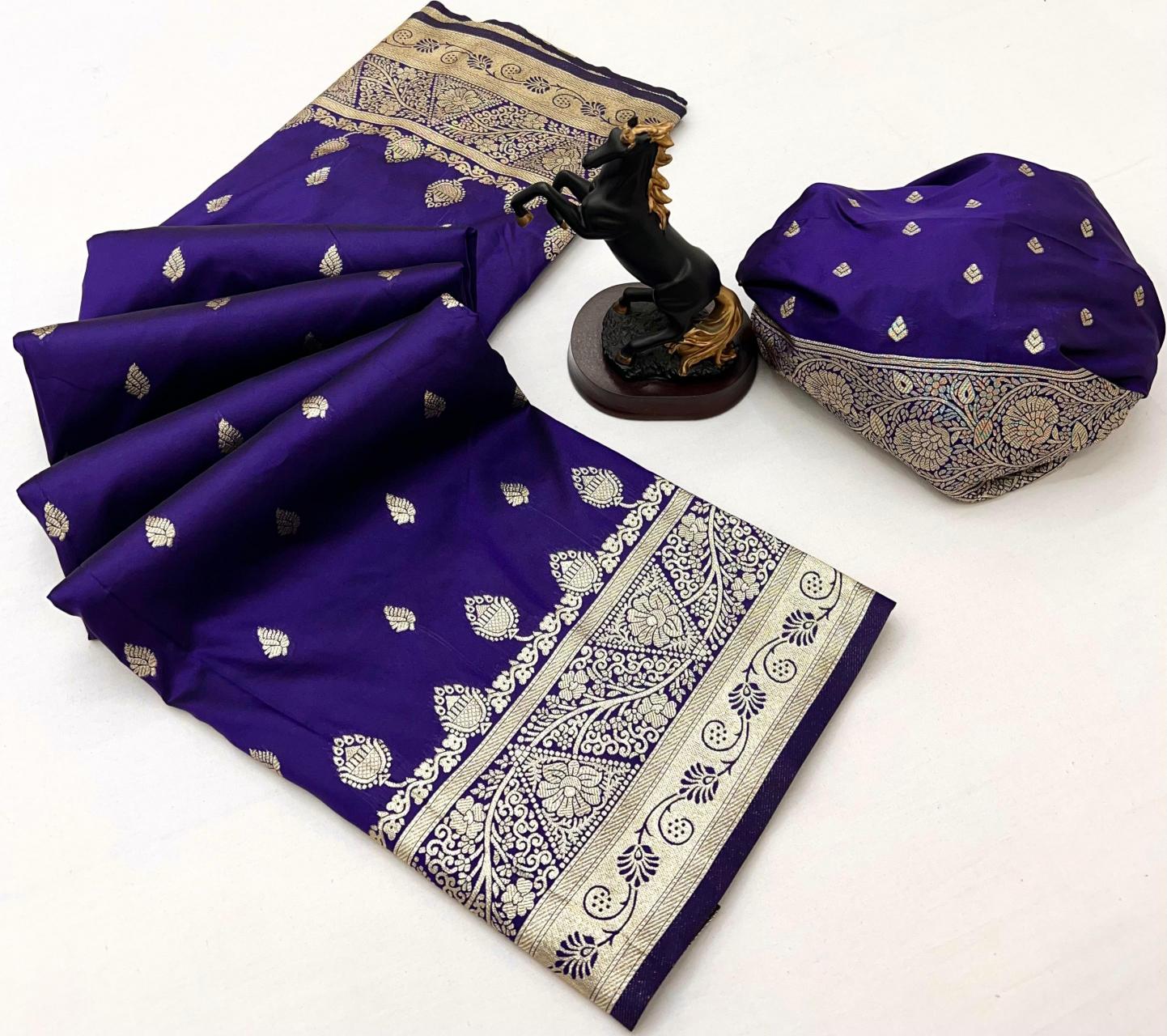 Malhar banarasi-vol-2 pure banarasi silk unique border designer saree india