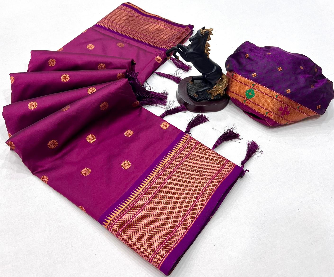 Malhar kalanjali narayanpeth paithani surat saree wholesale price