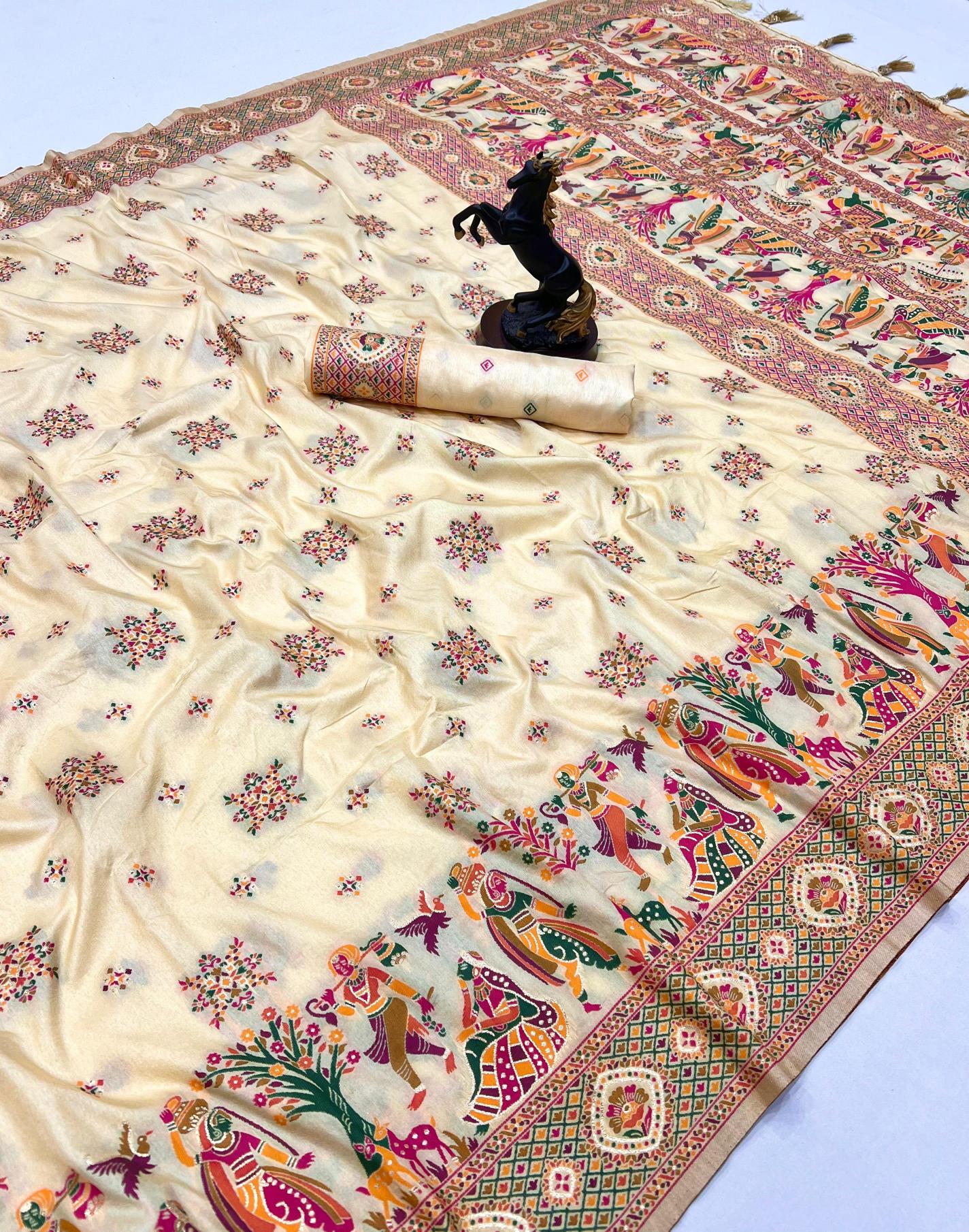 Malhar latest pashmina kashmiri surat online saree