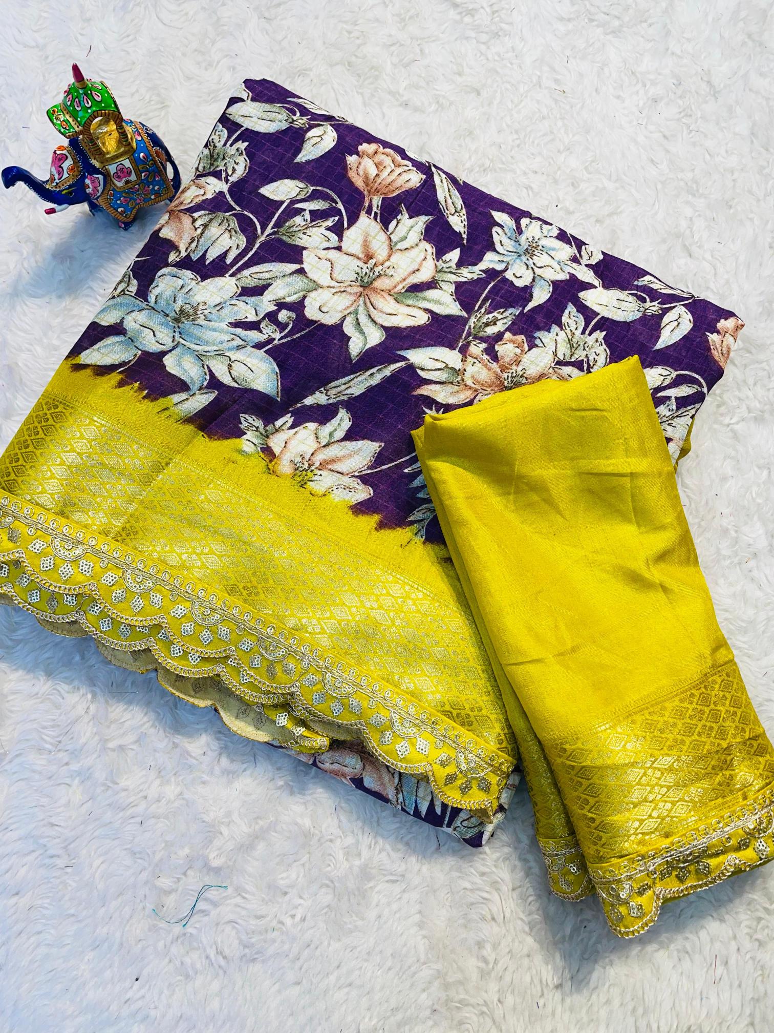 Malhar mahira-vol-6 beautiful benny crape saree lot wholesale in surat