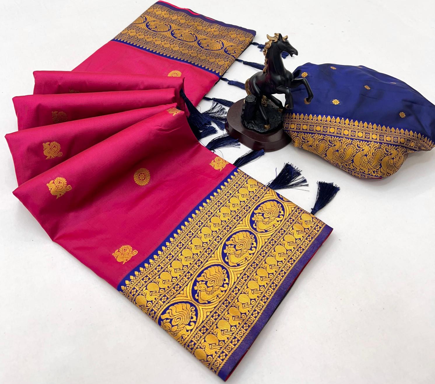 Malhar peacock paithani south indian festival special soft silk wholesale saree surat