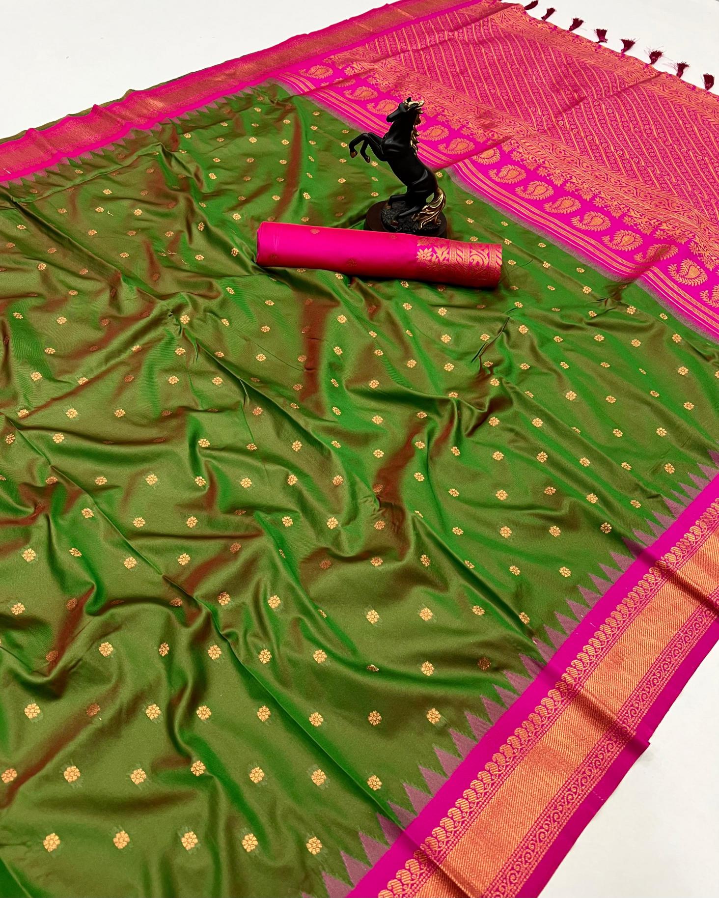 Malhar soft silk narayanpeth two tone saree from surat online