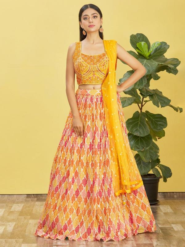 Mandakini Vol-2 118 yellow surat wholesale lehenga market