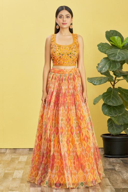 Mandakini Vol-2 121 yellow wholesale lehenga kolkata