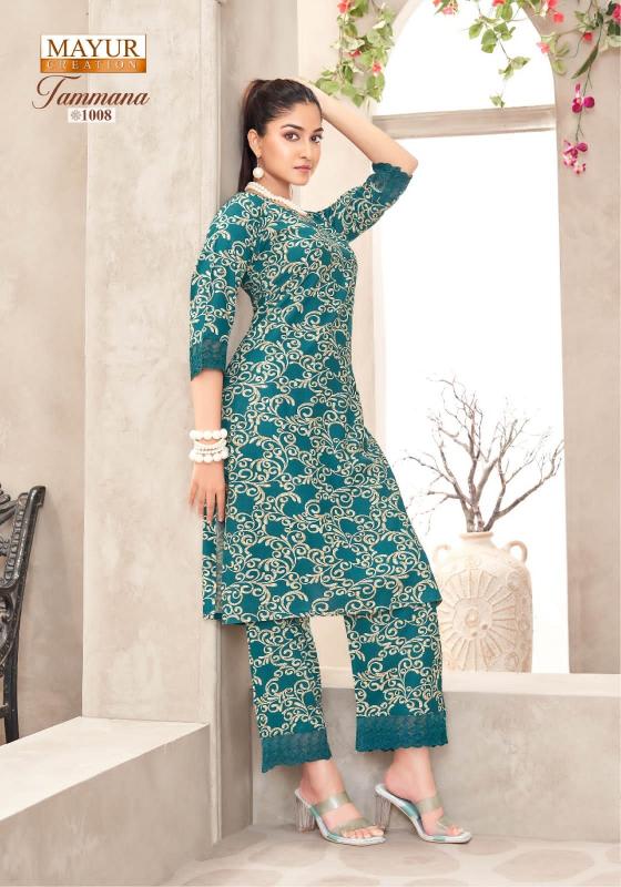 Mayur tammana vol-1 rayon printed coord set indian fancy kurti