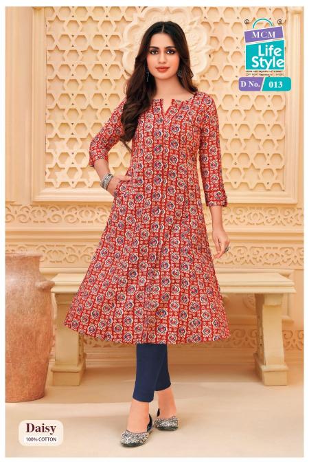 MCM daisy vol-1 cotton printed A-line surat manufacturer kurti