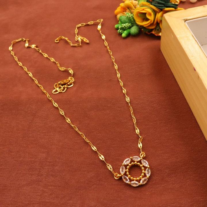 Micro gold polish chain pendant 620 Artificial jewelry Hyderabad