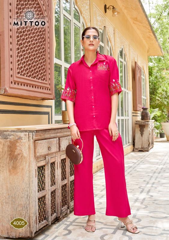 Mittoo carnival viscose weving coord set clothes wholesale online 