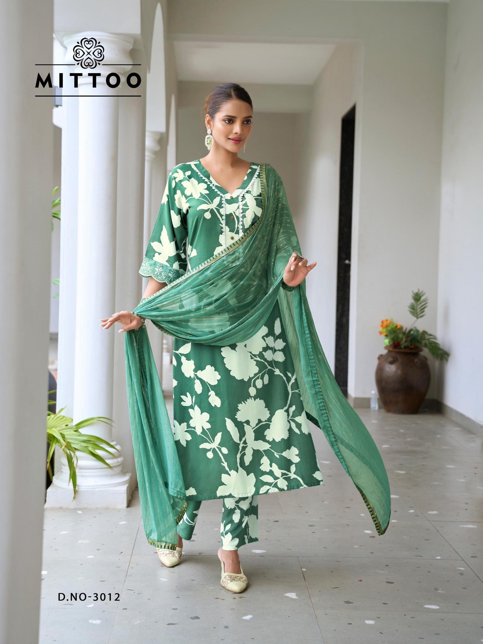 Mittoo disney vol 2 rayon print 3 pcs indian kurtis for sale