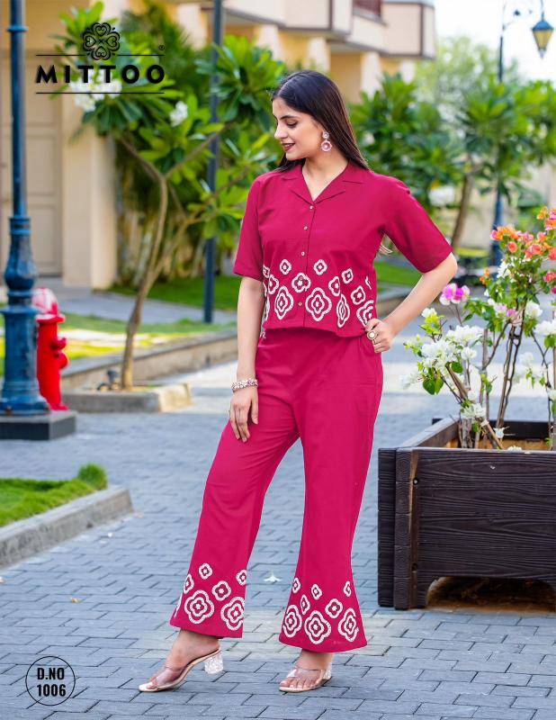 Mittoo ruby cotton slub wholesale co ords