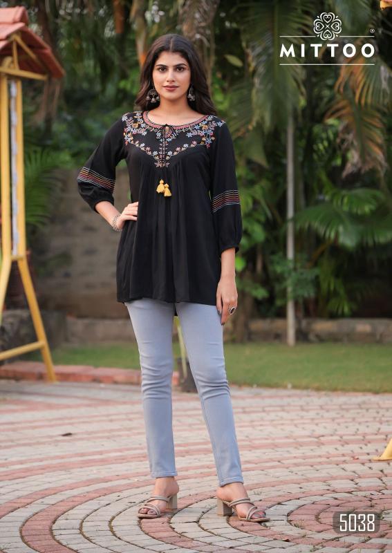Mittoo victoria vol 7 rayon wrinkle short top online clothes wholesale