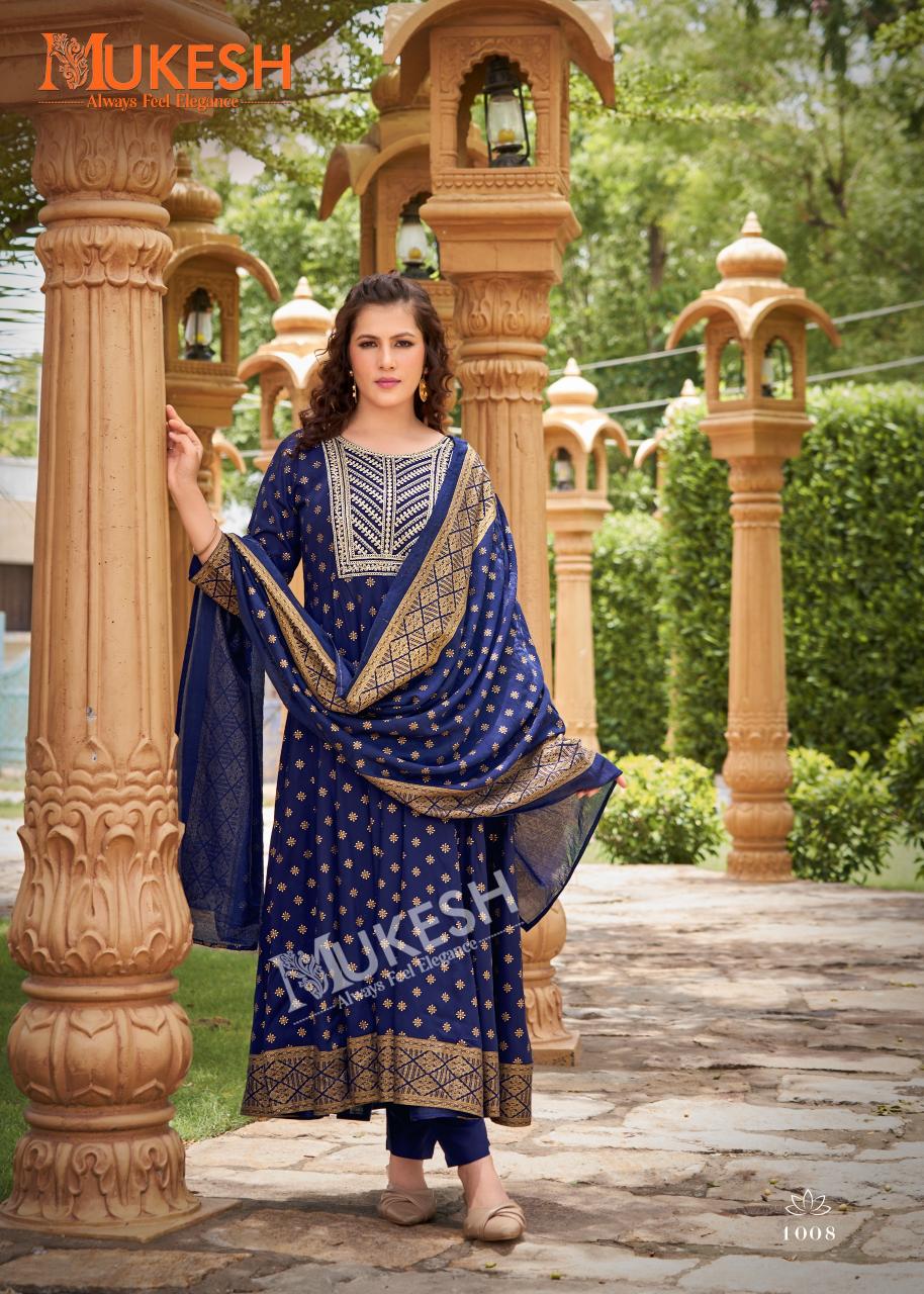 Mukesh gauri rayon 3 pcs surat kurti wholesale