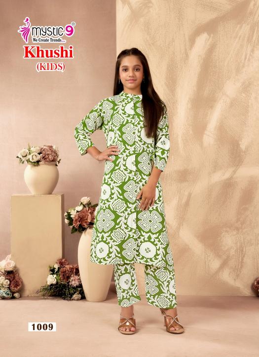 Mystic9 khushi (kids) vol 1 viscose print coord set kurti manufacturers in india