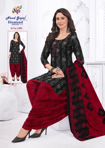 Ng diamond patiyala vol-1 cotton printed silk dress material wholesale