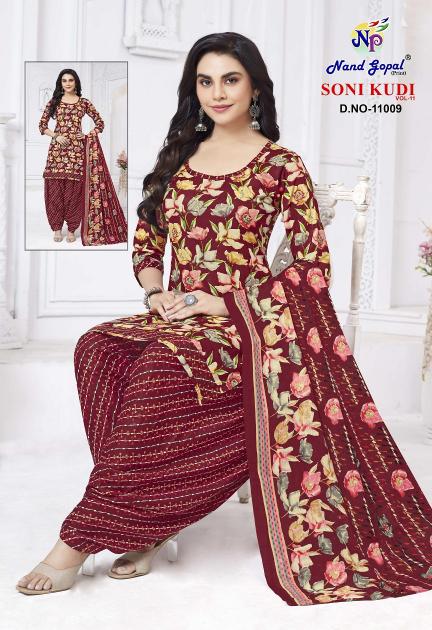 Ng soni kudi vol-11 cotton printed dress material wholesale with price