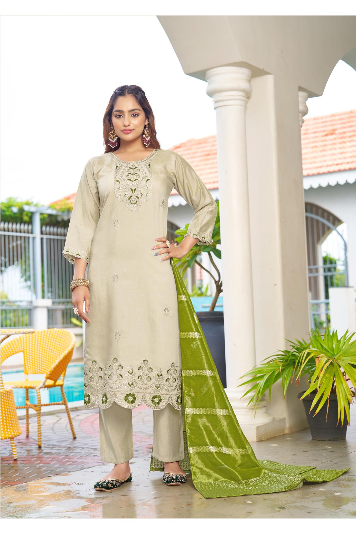Ossm mahek roman simmer 3 pcs factory direct wholesale clothing india price