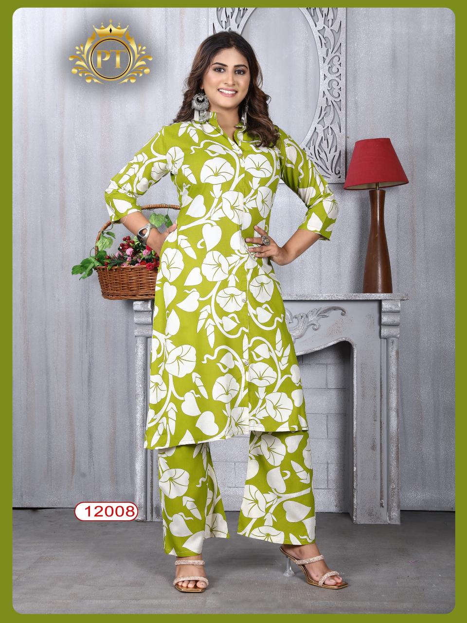 Padmavati textiles dulhari vol 10 rayon odp print coord set indian kurti store