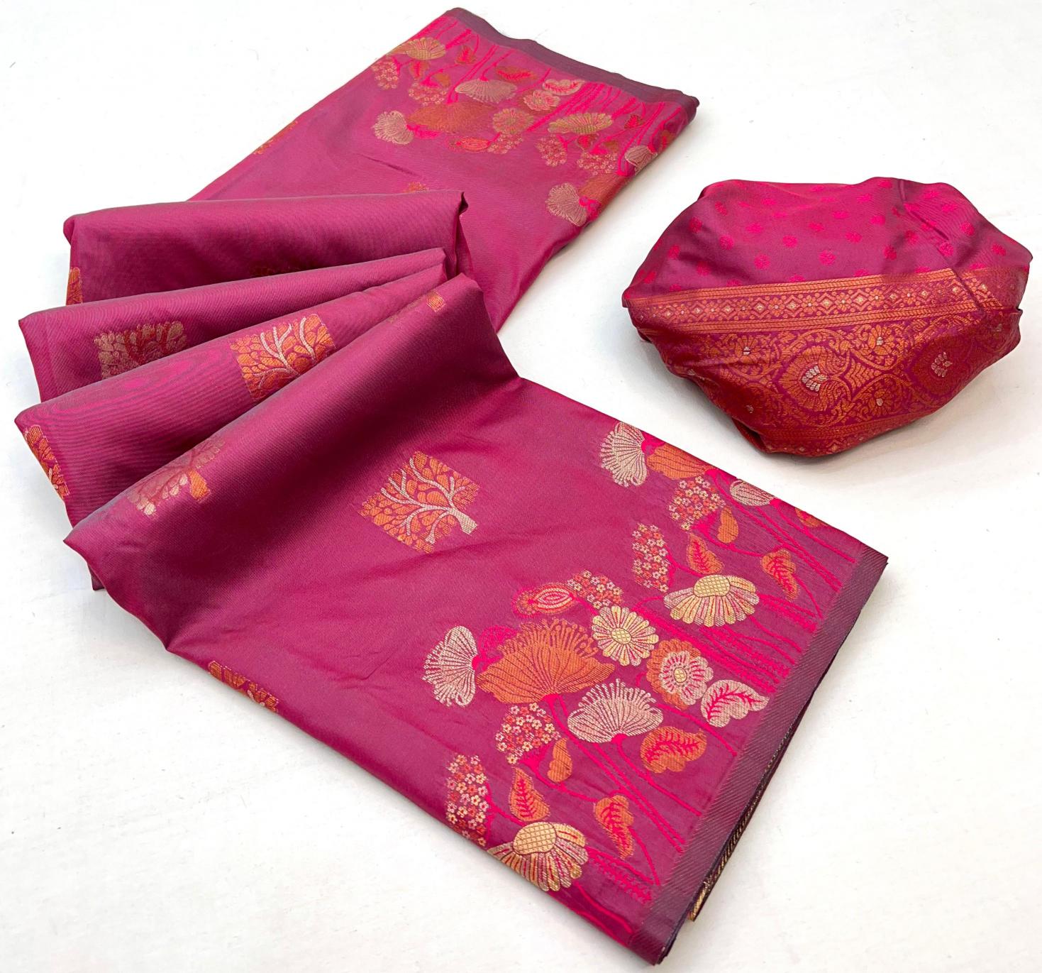 Pallavi elegant two-tone banarasi silk best saree brands in india