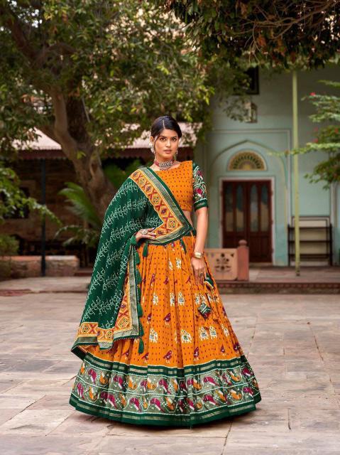 Panchi Tussar Silk Lehenga choli manufacturers in India