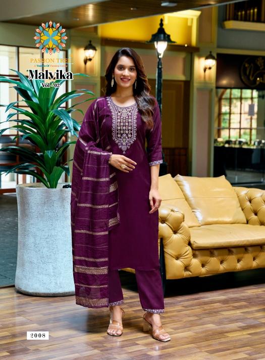 Passion tree malvika vol 2 vatican plain 3 pcs kurti wholesale in surat