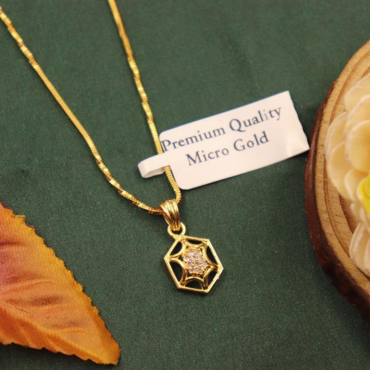 Premium micro gold chain pendant 601 Bulk imitation jewellery in Kolkata