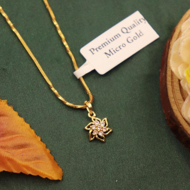 Premium micro gold chain pendant 604 Imitation jewellery manufacturers in Kolkata