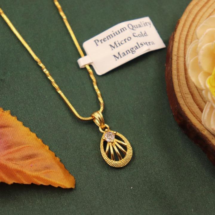 Premium micro gold chain pendant 605 Wholesale imitation jewellery suppliers