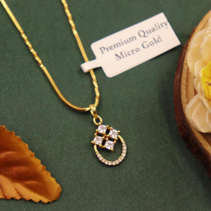 Premium micro gold chain pendant 606 Designer imitation jewellery in Kolkata
