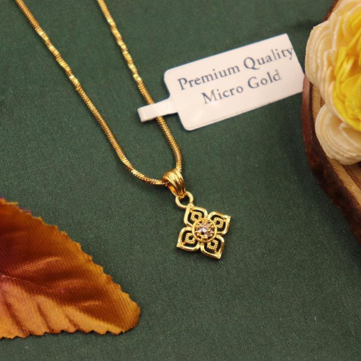 Premium micro gold chain pendant 608 Artificial jewelry manufacturers in Ahmedabad