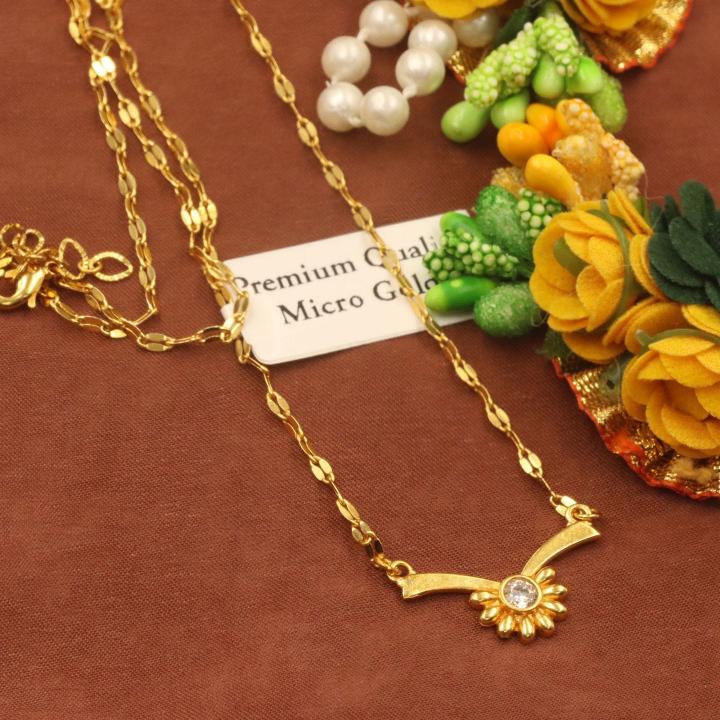 Premium micro gold chain pendant 611 Imitation jewelry suppliers in Ahmedabad