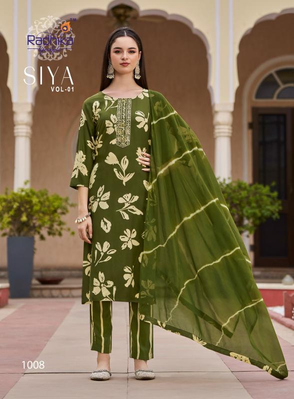 Radhika lifestyle siya vol 1 discharge reyon print indian new style kurti