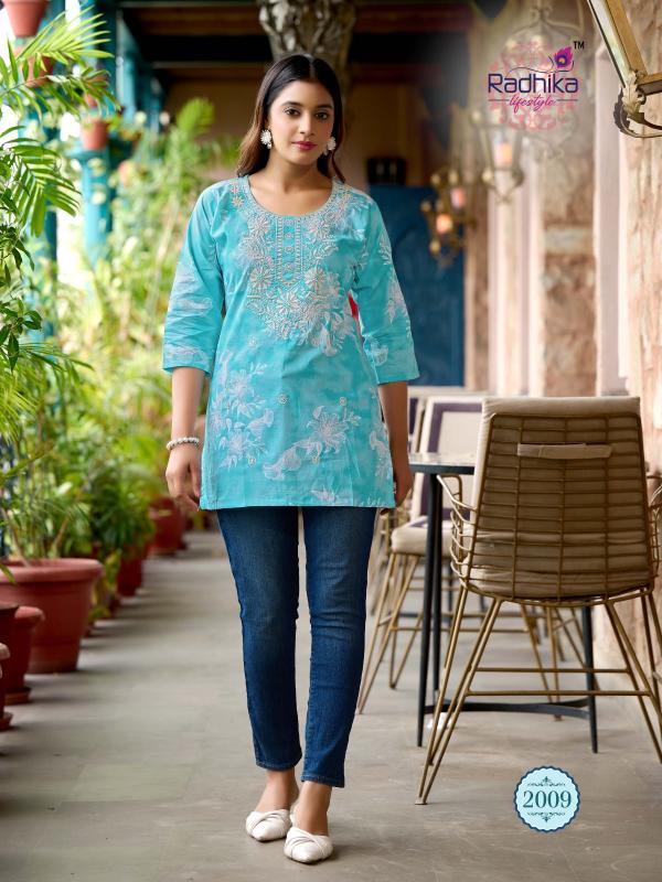 Radhika lifestyle summer shine vol 2 heavy cotton indian fashion kurti short tops