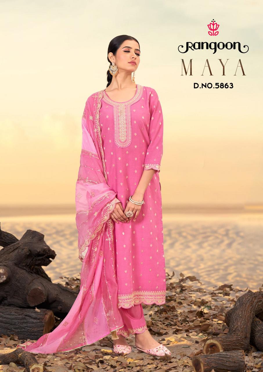 Rangoon maya viscose jecaurd 3 pcs women clothes wholesale