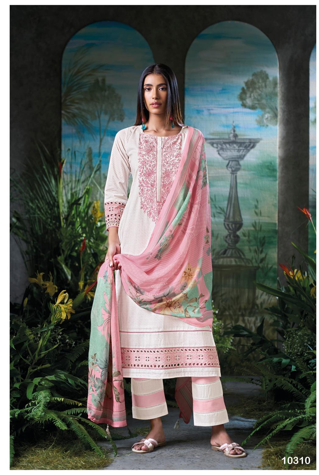 Reyna kareena cotton print indian dress material for woman