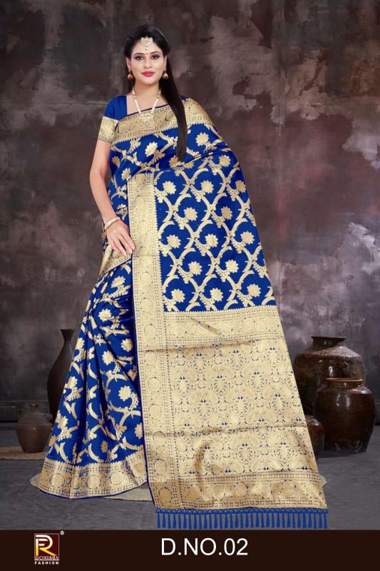 Ronisha fashion d.no-2 banarasi zari designer saree india