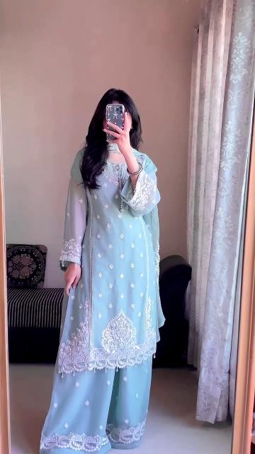 Sahiba d.no-AC-7057 fox georgette readymade wholesale salwar kameez market in bangalore