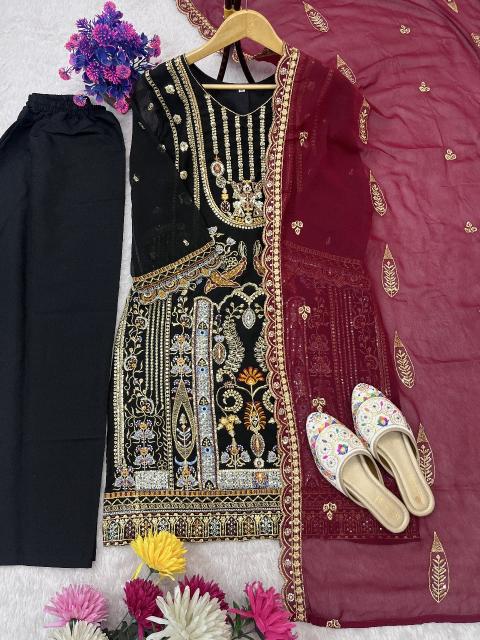 Sahiba d.no-AC-7063 faux georgette wholesalers for salwar kameez in mumbai