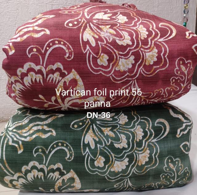 Sajni vartican foil print Surat fabrics textile market online