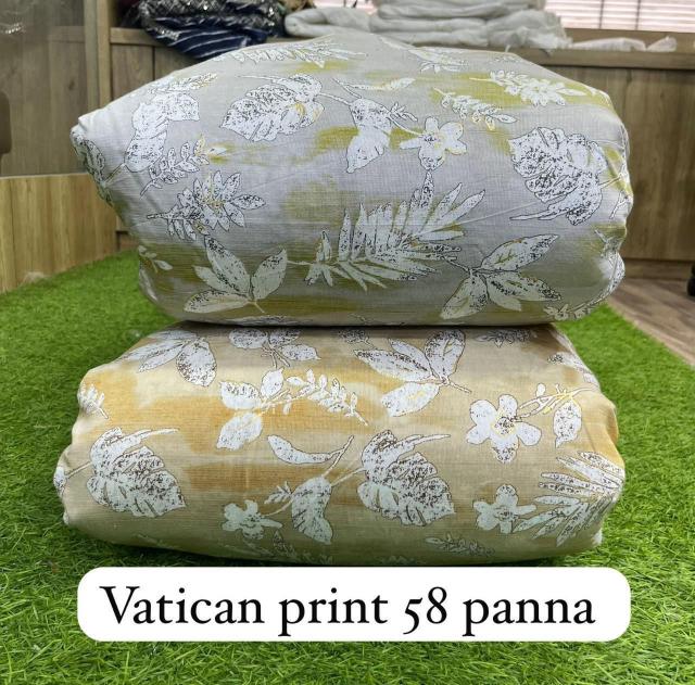 Sajni vatican print Linen fabric wholesale Gujarat