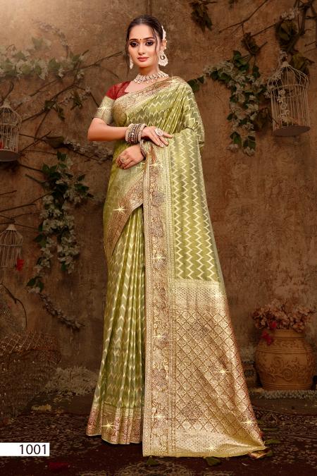 Saroj kavisha tissue sarovski 2 kanjiwaram silk saree in surat market