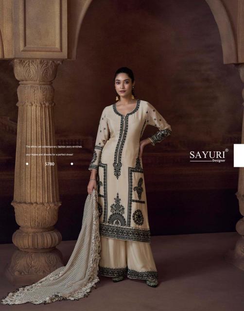 Sayuri designer alemzeb chinon silk readymade wholesale salwar kameez suits