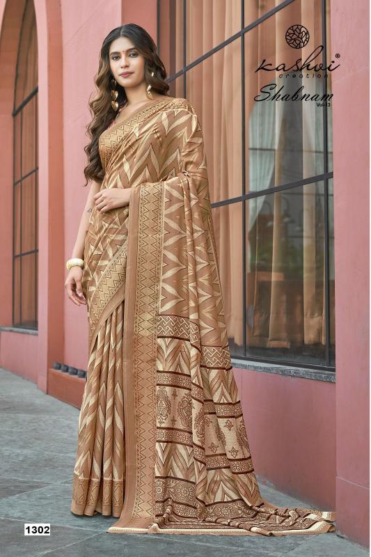 Shorya dull moss foil print surat saree wholesale