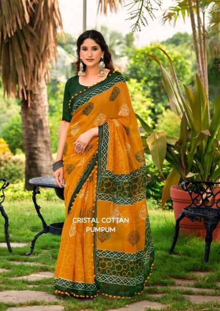 Shorya pum pum cotton printed surat saree market