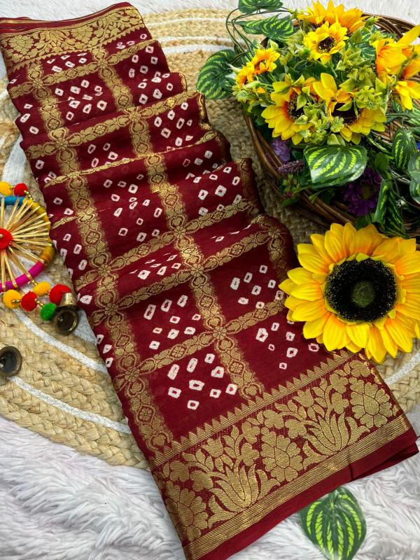Shorya rakhi festival special bandhani wholesale saree online