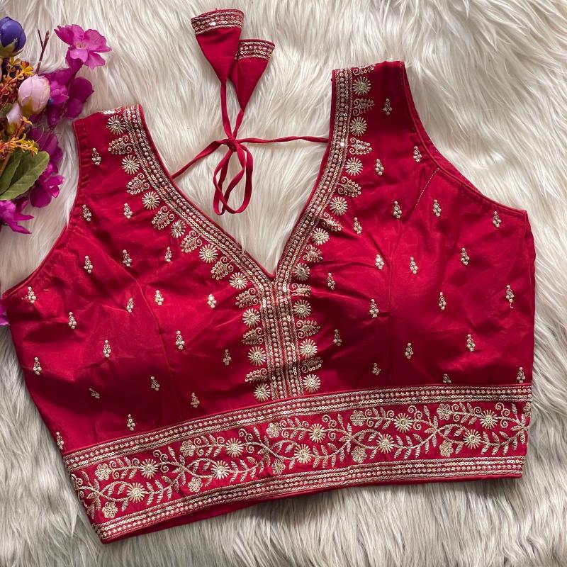 Shorya roman silk bridal desgine blouse wholesale market in india