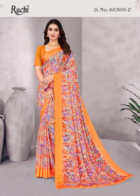Shorya ruchi cherry vol.48 chiffon surat sarees wholesale market online shopping