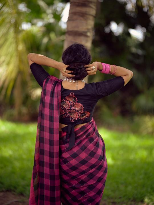 Shorya unique back work blouse surat sarees wholesale online shopping