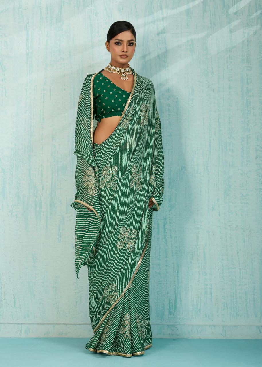 Shorya violin chiffon foil surat saree wholesale rate
